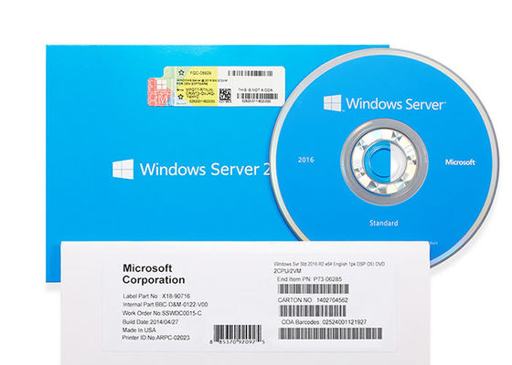 DVD-Softwaresysteem van de Windows Server 2016 het Zeer belangrijke Meertalige Versie